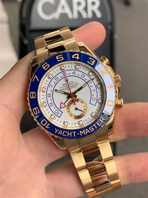 rolex yacht master ii yellow gold watch msrp|yacht master Rolex price.